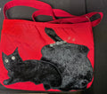 Handmade Velvet Black Cat and Cauldron Laptop Bag