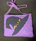 Purple Quilted Witch Hat Design Crossbody Bag